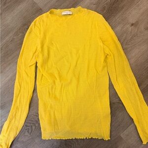 Sandro Paris yellow long sleeve top - size 1 - few small stains pictured